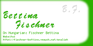 bettina fischner business card